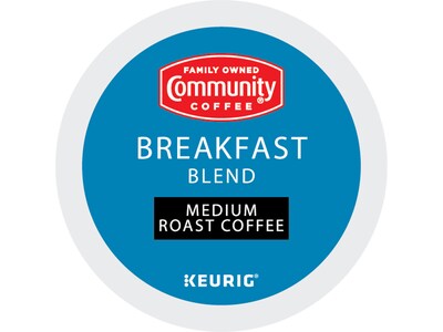 Community Coffee Breakfast Blend Keurig K-Cup Pod, Medium Roast, 24/Box (5000374324)