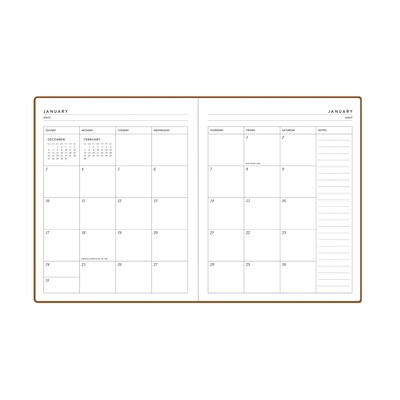 2027 Blue Sky Bespoke Letterpress Boothcloth 8" x 10" Calendar Year Weekly & Monthly Standard Planner, Faux Leather Cover