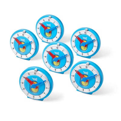 Hand2Mind NumberLine Clock: Deluxe Set of 6 (HTM93410)