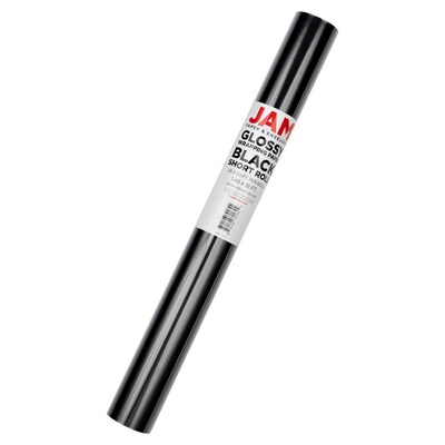 JAM Paper Wrapping Paper, 26.3 sq. ft., Black, 2/Pack(165S25263blg)
