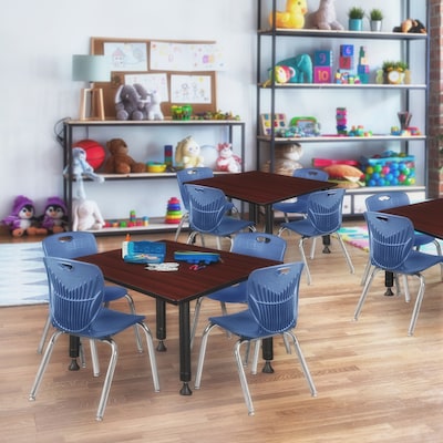 Regency Square Activity Table, Height Adjustable, Mahogany (TB4848MHAPBK)