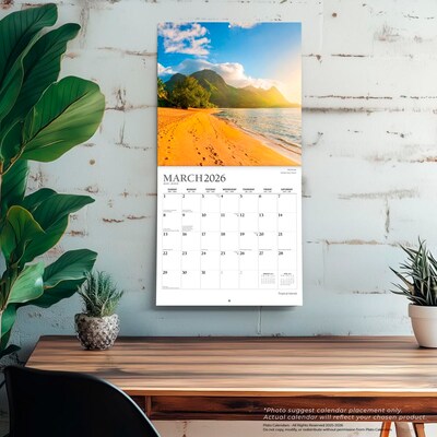 2026 Plato Tropical Islands 12" x 12" Monthly Wall Calendar (9798330706778)