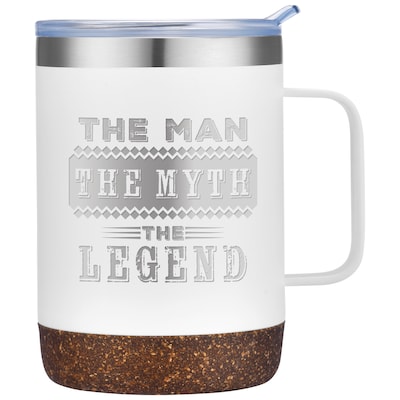 POD CORK BOTTOM STAINLESS MUG 12 OZ