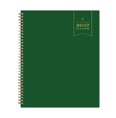 2027 Blue Sky Day Designer 8.5 x 11 Weekly & Monthly Planner, Green (163793)
