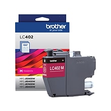 Brother LC402 Magenta Standard Yield Ink Cartridge, Prints Up to 550 Pages (LC402MS)