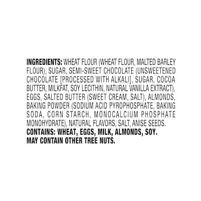 Nonni’s Dark Chocolate Italian Biscotti Cookies, 5.5 oz., 25 Cookies/Box (NSD97651)