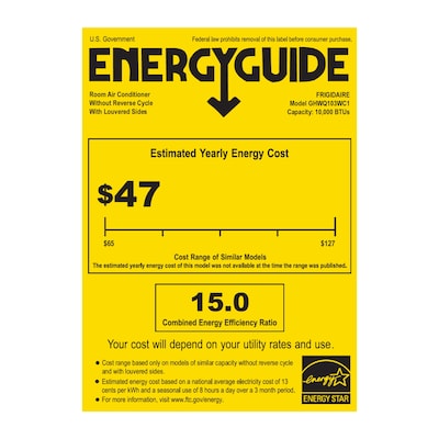 Frigidaire Gallery Energy Star 115-Volt 10,000 BTU Inverter Window Air Conditioner with Remote, WiFi Enabled, White (GHWQ103WC1)