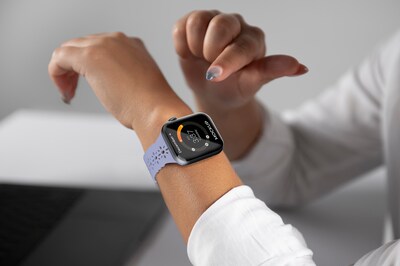 LAX Lace Silicone Band for Apple Watch, Gray Blue