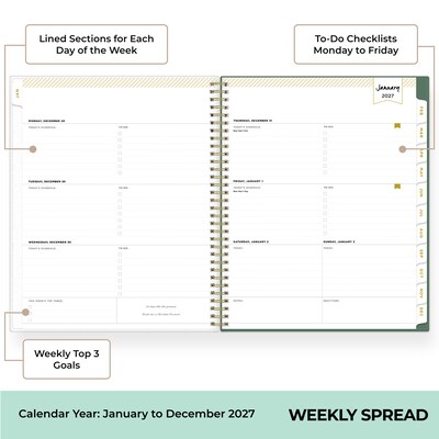 2027 Blue Sky Day Designer 8.5 x 11 Weekly & Monthly Planner (161681)