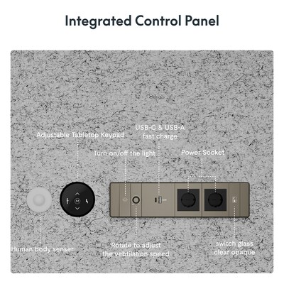 FlexiSpot NeoPod Modular Series Sound Absorbing Privacy Booth, Black (P1F-3B)