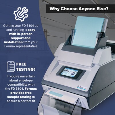 Formax FD 6104 Automatic Paper Folder and Envelope Stuffer, 200 Sheets (FD6104)