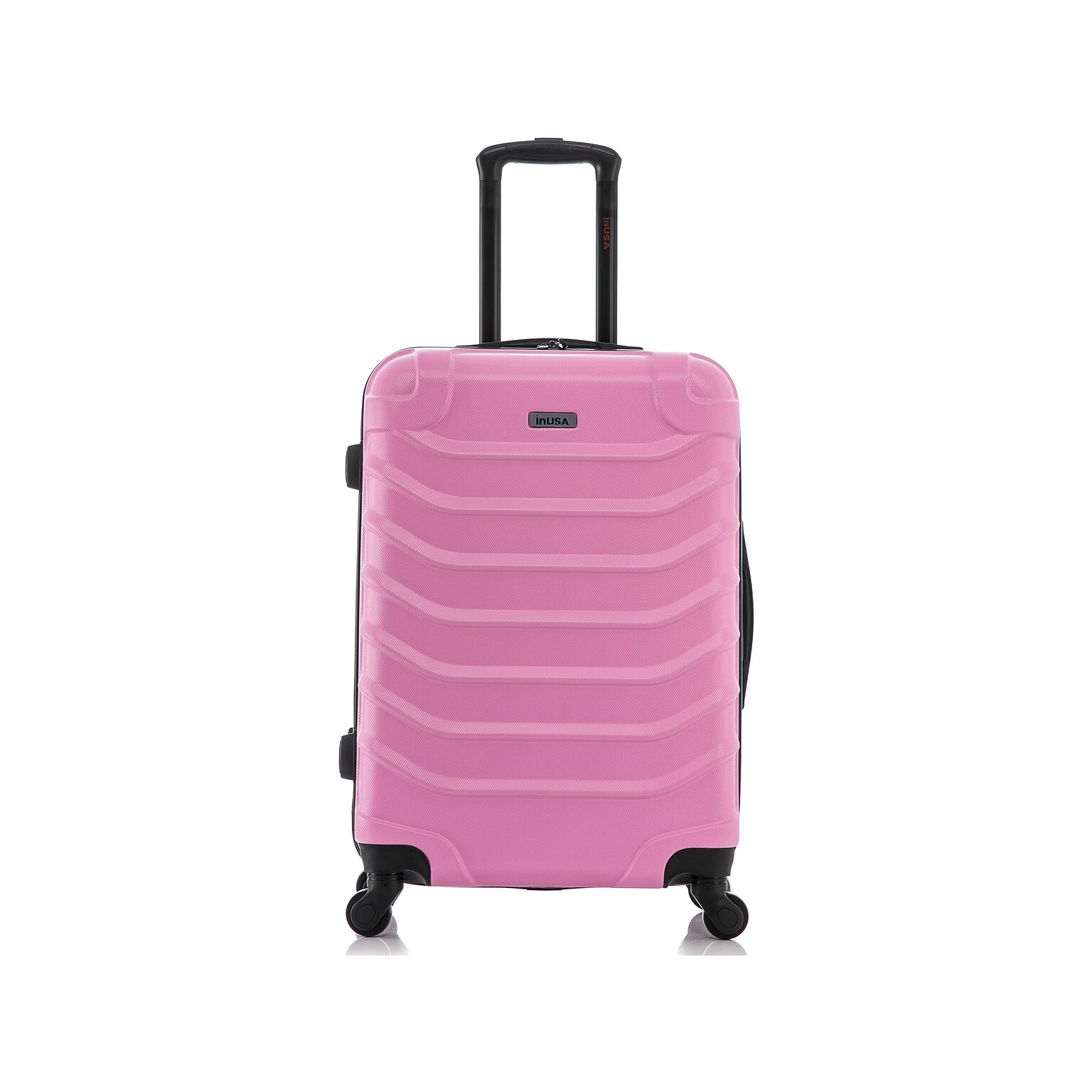 InUSA Endurance 24 Hardside Suitcase, 4-Wheeled Spinner, TSA Checkpoint Friendly, Pink (IUEND00M-PNK)