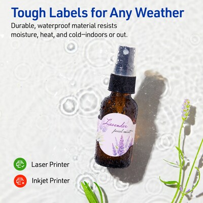 Avery Cigar Laser Multipurpose Labels, 1.5" x 3.5", White, 500/Box (19479399166)