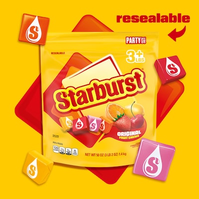 Starburst Original Fruit Chews, Assorted Flavors, 50 oz. (WMW28086)