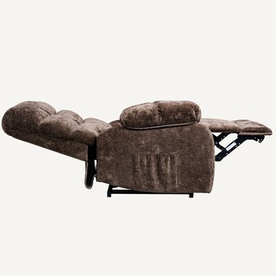 FlexiSpot Chenille Power Lift Recliner, Dark Brown (XL6F-Cloud-BR)