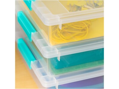 Really Useful Box 6.87 Qt. Snap Lid Storage Box, Clear (6.5C