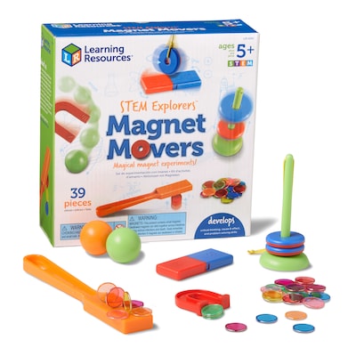 Learning Resources STEM Explorers Magnet Movers, Assorted Colors, 39 Pieces/Set (LER 9295)