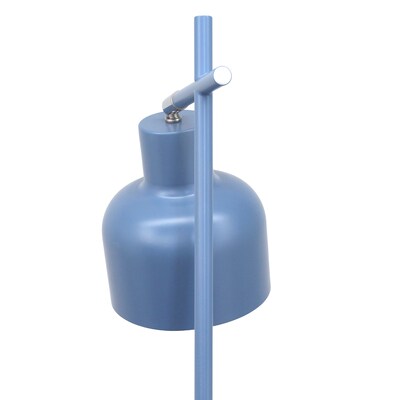 Simple Designs Sleek Essentials 54.72" Metal Floor Lamp with Round Shade, Blue (LF1051-BLU)