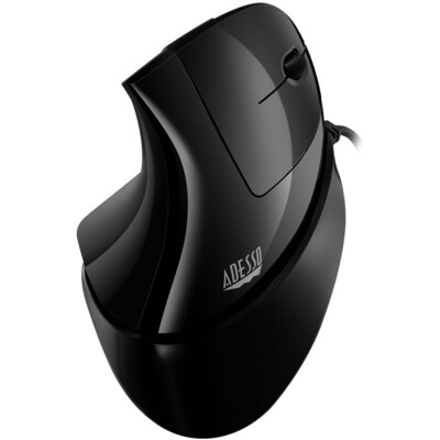 Adesso iMouse Ergonomic Vertical Optical USB Mouse, Black (IMOUSE V3-TAA)