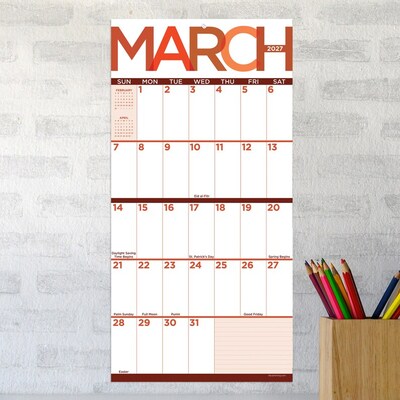 2027 TF Publishing Big Print 7" x 7" Monthly Wall Calendar, Multicolored (27-2111)