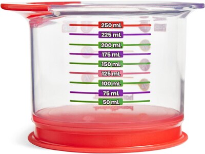 hand2mind Rainbow Fraction Liquid Measuring Cups, 6/Set (94468)