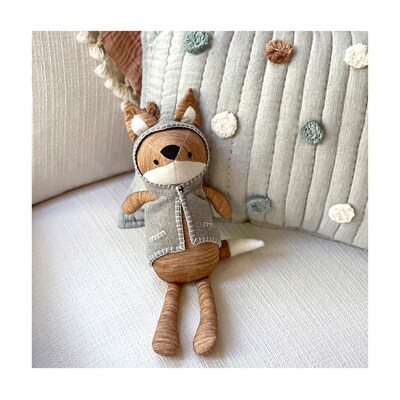 Crane Baby Ezra Fox Plush Toy, Brown (BC-110PT-2)