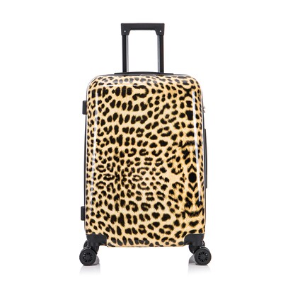 InUSA Prints 26.82 Hardside Suitcase, 4-Wheeled Spinner, TSA Checkpoint Friendly, Cheetah Animal Pr