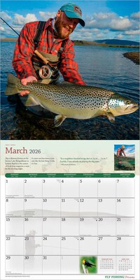2026 BrownTrout Fly Fishing Dreams 12" x 12" Monthly Wall Calendar (9798330707096)