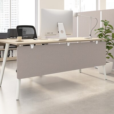 Bush Business Furniture Fabric Privacy Panel, 17.5"H x 70"W, Warm Beige (PSP170WB-03)