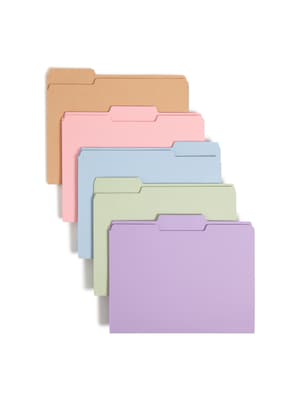 Smead File Folder, 3 Tab, Letter Size, Assorted Colors, 100/Box (11953)