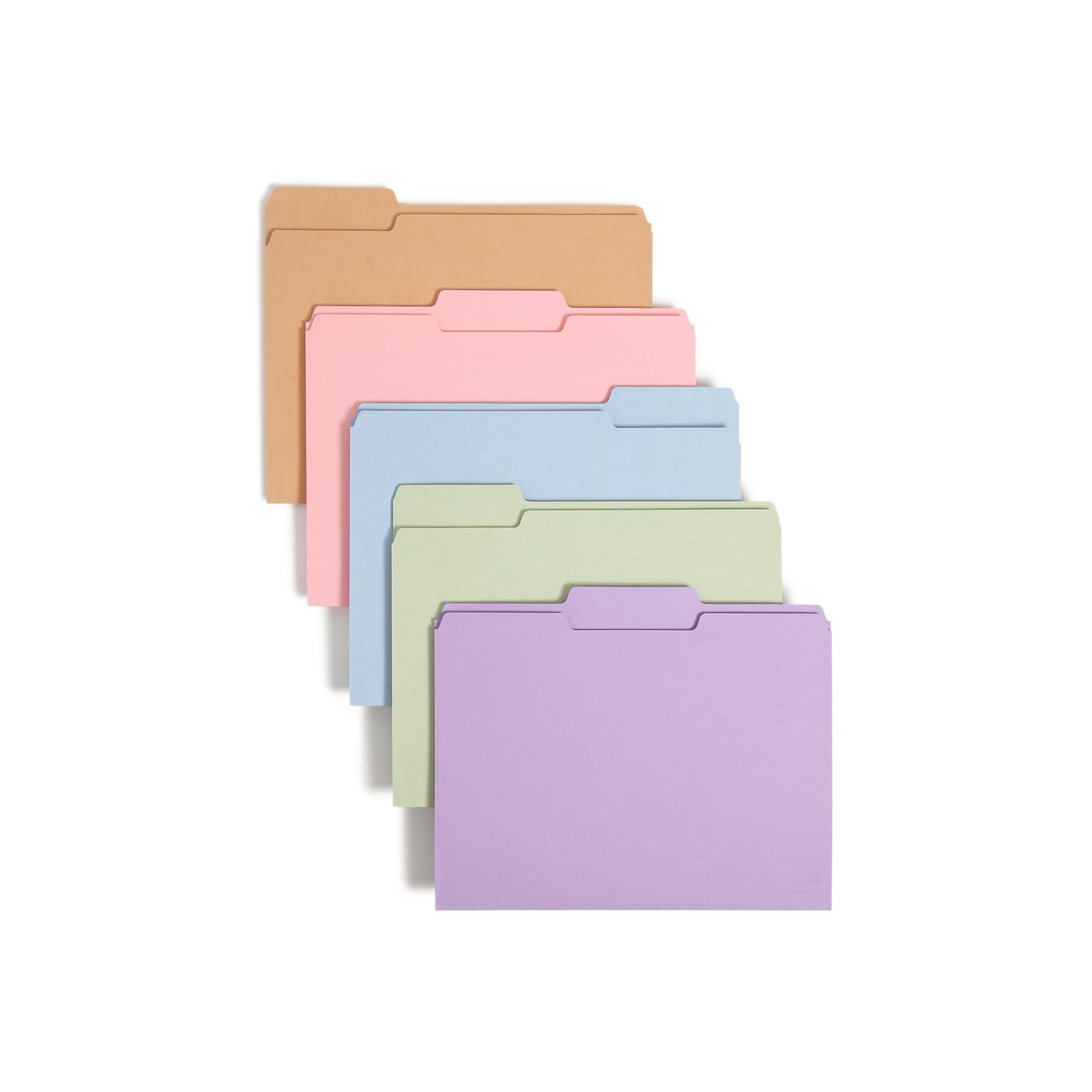 Smead File Folder, 3 Tab, Letter Size, Assorted Colors, 100/Box (11953)