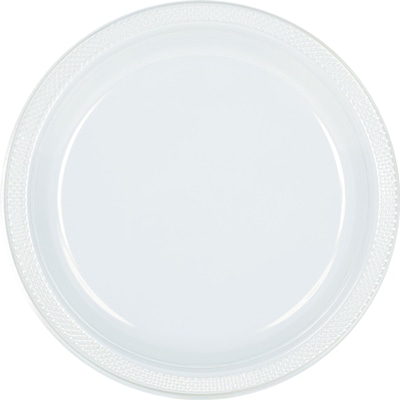 Party City 7 Plastic Plates, Clear, 20 Plates/Pack (AM431755-86-NS)