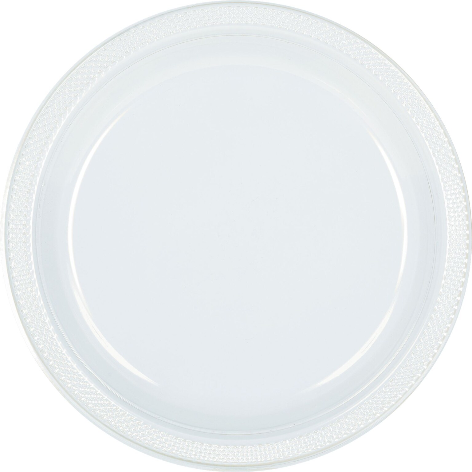 Party City 7 Plastic Plates, Clear, 20 Plates/Pack (AM431755-86-NS)