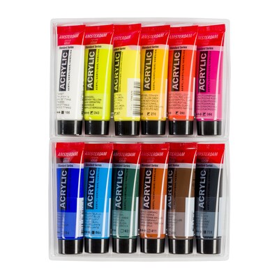 Amsterdam Landscape Acrylic Paint, Assorted Colors, 12/Pack (AMS17820602)