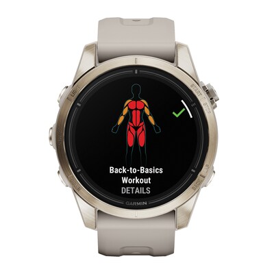 Garmin epix Pro Smart Watch, 42mm, Soft Gold & Light Sand (GRM0280210)