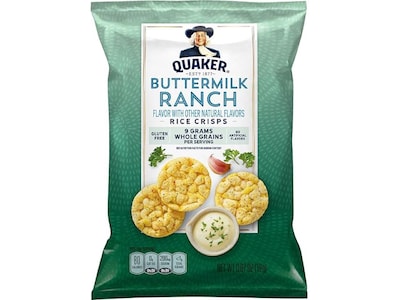 Quaker Gluten Free Sweet and Savory Mix Rice Crisps, 12.02 oz., 15 Bags/Box (57840)