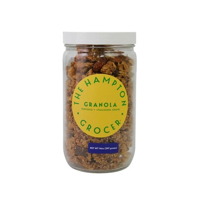 The Hampton Grocer Small Batch Granola 14 oz Jar - Banana + Chocolate Chunk Jar