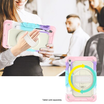 SaharaCase Raider Series Heavy Duty Case with Hand Strap for Galaxy Tab S10 Lite (2025),Tab S10 FE/S9/S9 FE, Sunset Sorbet