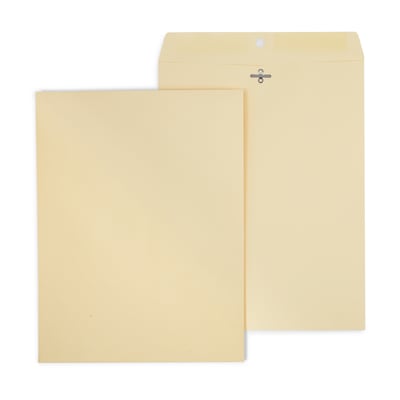Staples 10 x 13 Heavy-Duty Clasp Catalog Envelopes, 32 lb Manila Kraft, Reinforced Metal Clasp & Gummed Seal, 100/Box