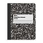 Quill Brand® Composition Notebook, 7.5" x 9.75", Wide Ruled, 100 Sheets, Black/White (TR55076)