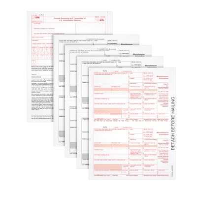 Adams 2024 1099-MISC 4-Part Laser/Inkject Tax Forms and software, 50/pack (6103Q)