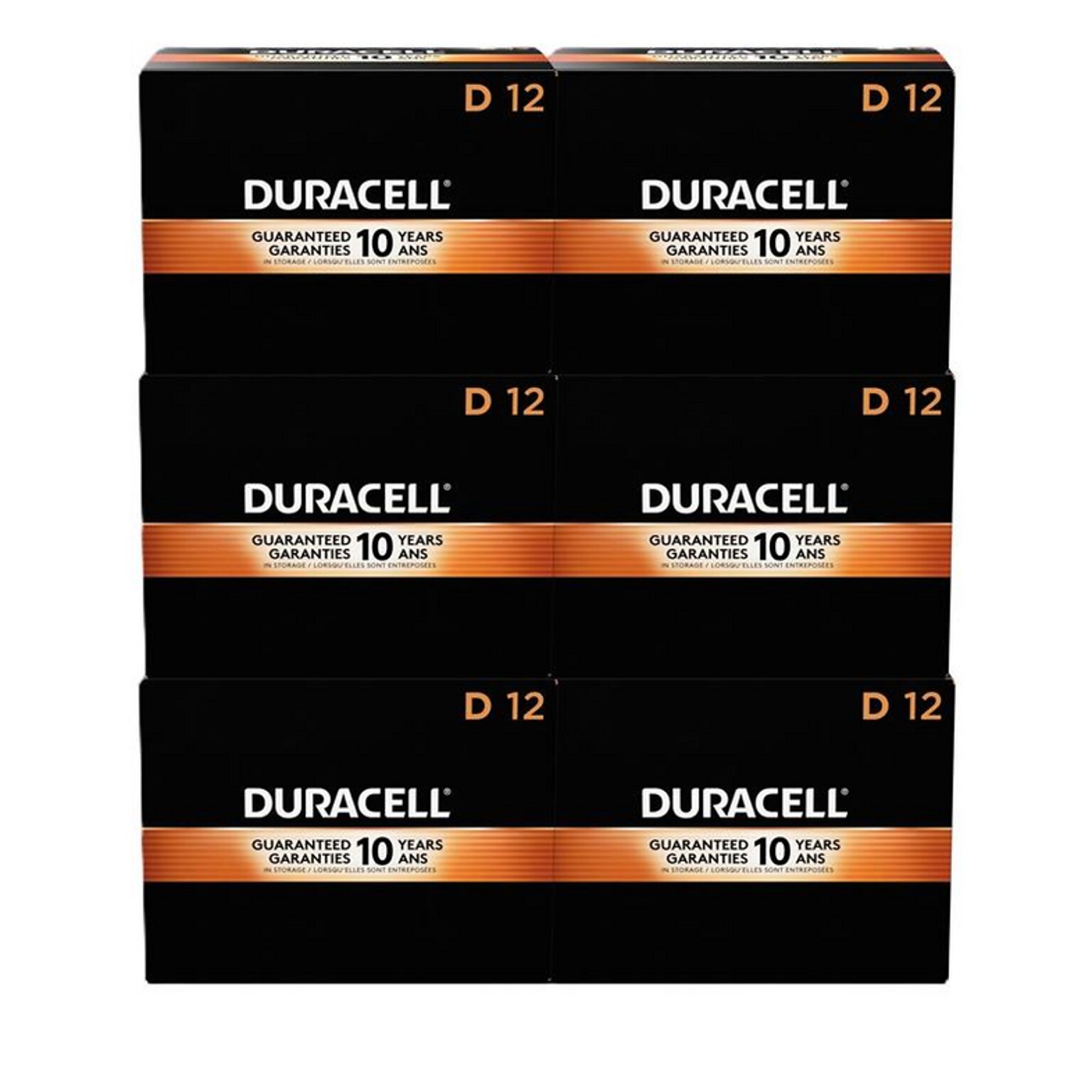 Duracell Coppertop D Alkaline Batteries, 72/Carton (MN1300)