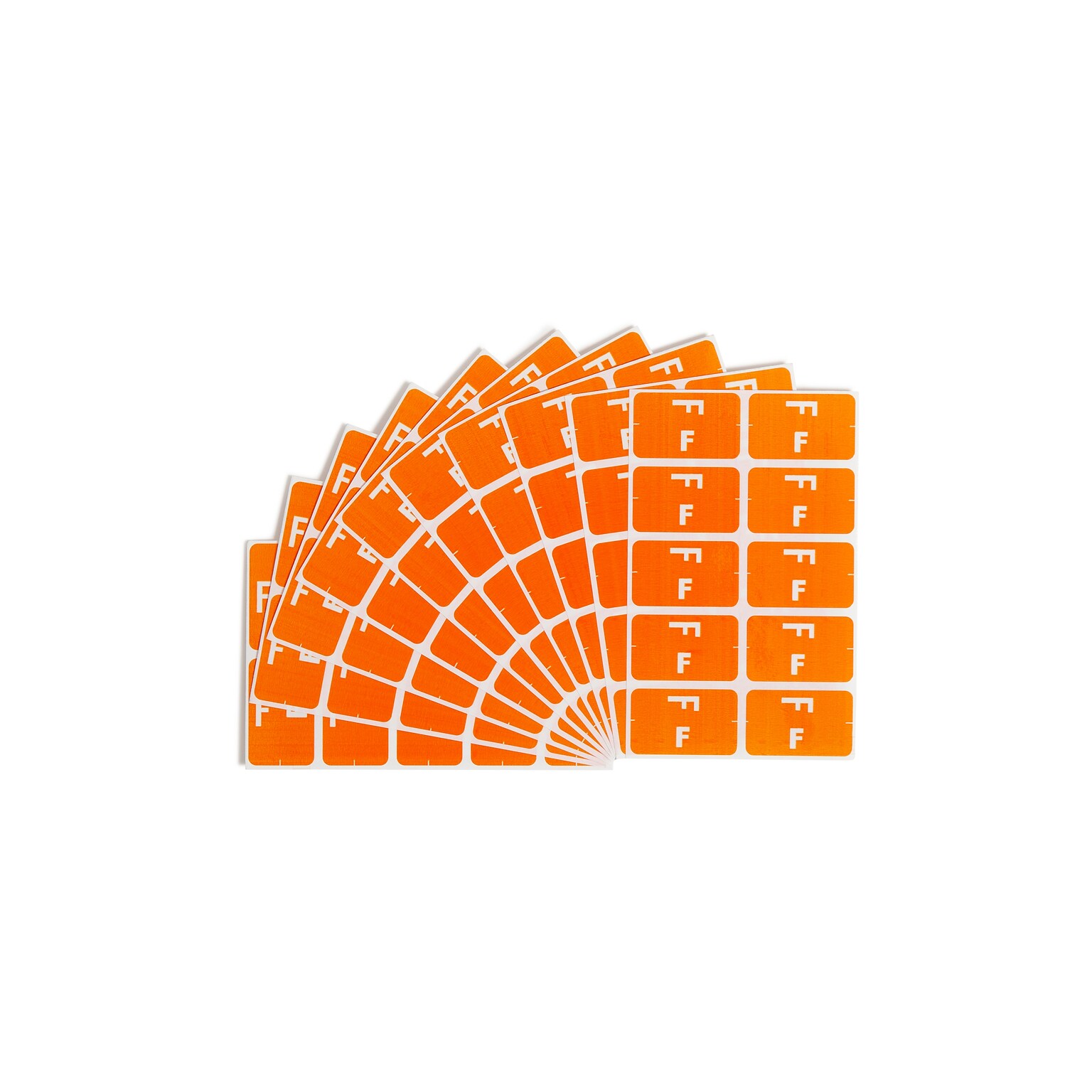 Smead AlphaZ ACCS Color-Coded Alphabetic Labels, F, Orange, 100/Pack (67176)