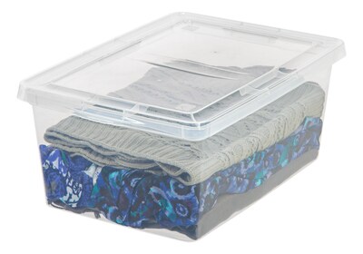 Iris 17 Quart Storage Container, Plastic, Clear, 8/Pack (580043)