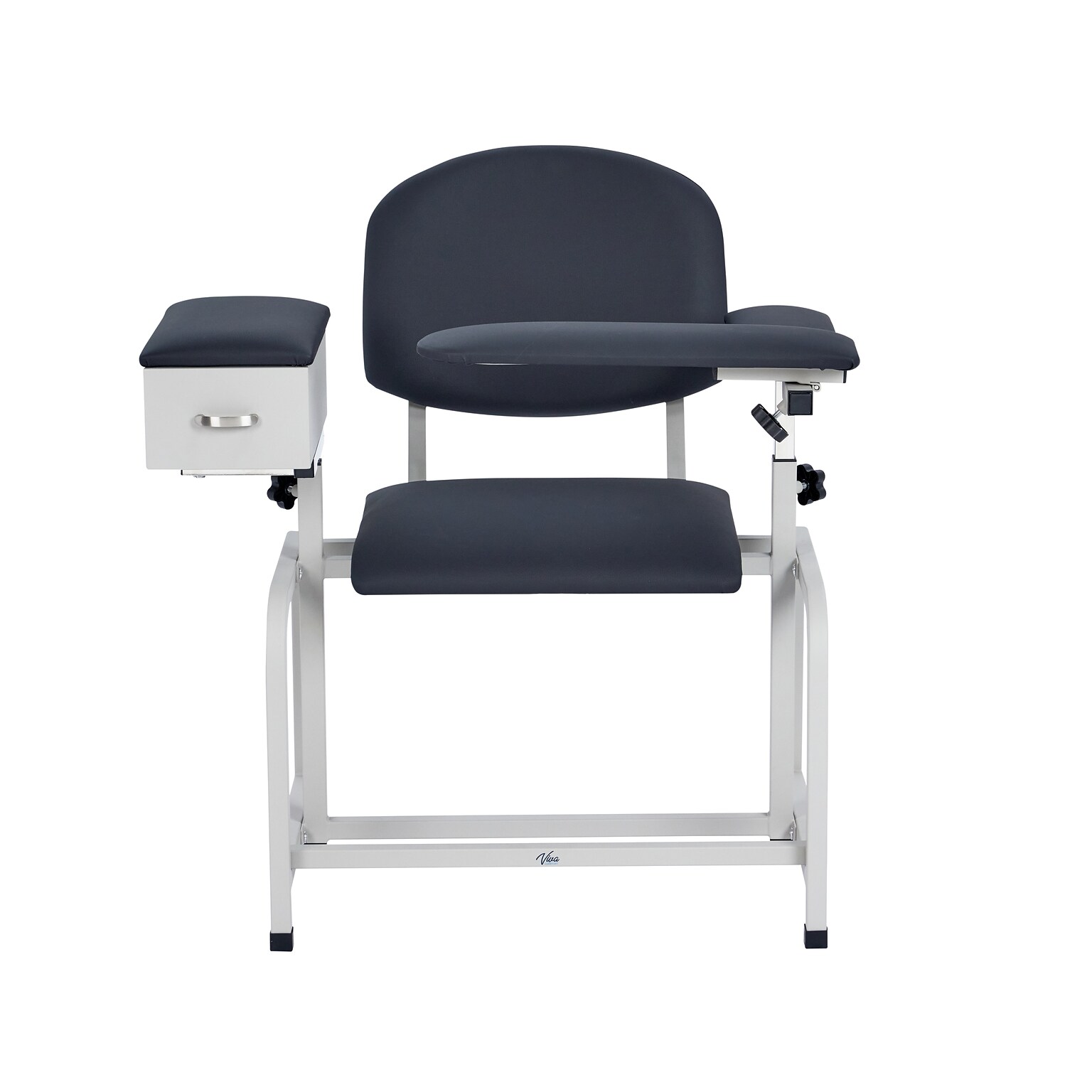 Viva Comfort Adjustable Bariatric Phlebotomy Blood Drawing Chair, 500 lbs. Capacity, Black (ADI997-01D-BLK-MK)