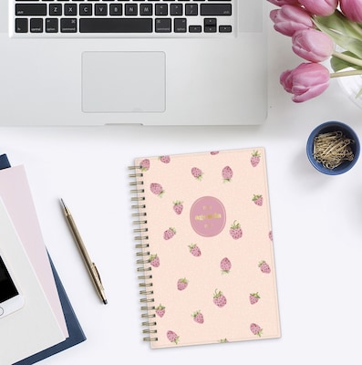 2026-2027 Blue Sky Sincerely Jules Berry Rose 5" x 8" Academic Year Weekly & Monthly Planner, Plastic Cover, Berry Rose (159105)