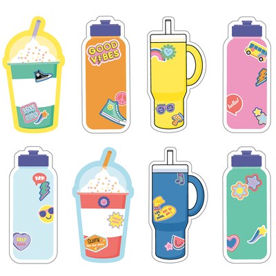 Carson Dellosa Education We Stick Together Cups & Water Bottles Cut-Outs, 36/Pack, 3 Packs/Bundle (CD-120651-3)