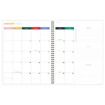 2026-2027 TF Publishing Very Berry 9 x 11 Academic Weekly & Monthly Planner, Paperboard Cover (AY27-9710)