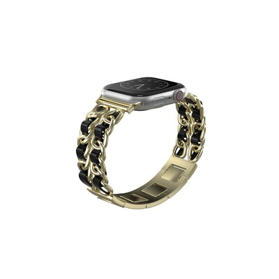 LAX Stylish Metallic Band for Apple Watch, Yellow Gold