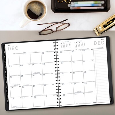 2027 AT-A-GLANCE Contemporary 8.25" x 11" Weekly & Monthly Planner, Faux Leather Cover, Black (70-950X-05-27)